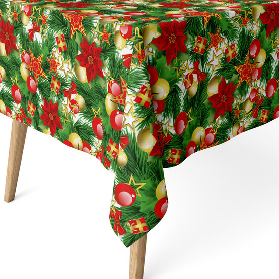 MANTEL RESINADO ESTRELLA ÚNICO 200X140 CM