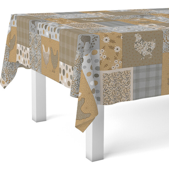 MANTEL HULE PATCH BEIGE 180X140 CM - Imagen 2