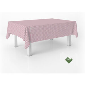 MANTEL TEFLONADO CONFECCIONADO PETIT VICHY ROSA 250X140 CM