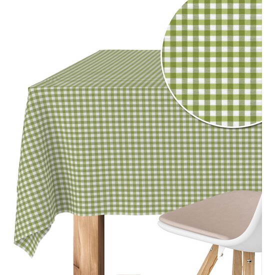 MANTEL TEFLONADO CONFECCIONADO PETIT VICHY PISTACHO 260X140 CM - Imagen 3