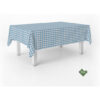 MANTEL TEFLONADO CONFECCIONADO VICHY AZUL 300X140 CM