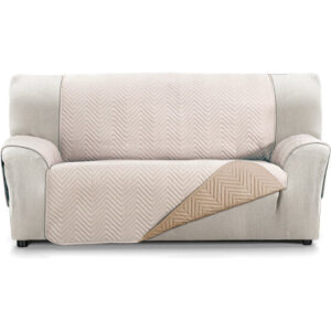 CUBRE SOFÁ MILANO 4 PLAZAS XL LINO/CUERO