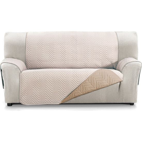 CUBRE SOFÁ MILANO 4 PLAZAS XL LINO/CUERO