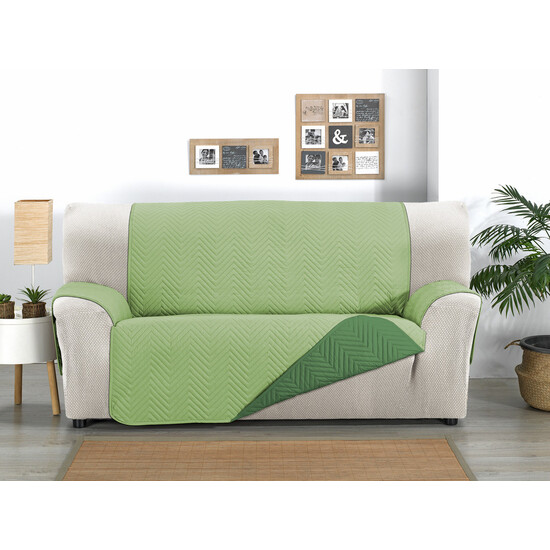 CUBRE SOFÁ MILANO 4 PLAZAS XL VERDE/BOTELLA - Imagen 2