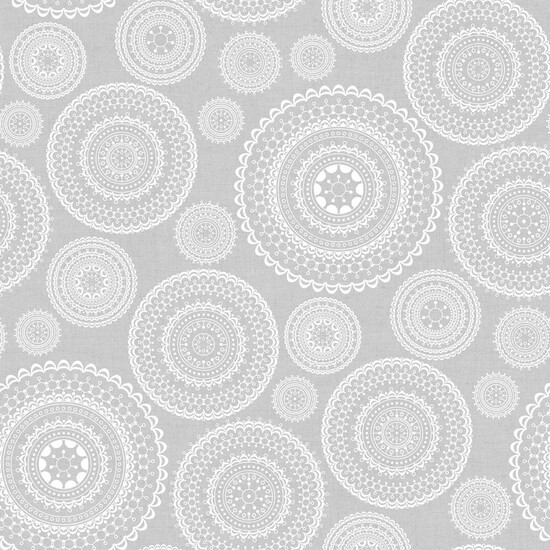 MANTEL RESINADO MANDALA GRIS 300X140 CM - Imagen 3