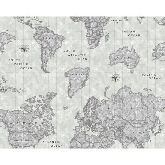 MANTEL RESINADO MAPAMUNDI GRIS 300X140 CM - Imagen 3