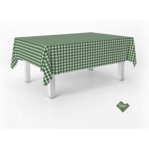 MANTEL TEFLONADO CONFECCIONADO VICHY VERDE BOTELLA 100X140 CM