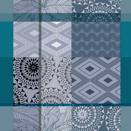 MANTEL HULE POMPE 220X140 AZUL - Imagen 3