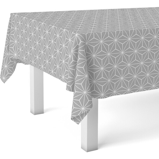 MANTEL HULE POLYGON GRIS 250X140 CM - Imagen 2