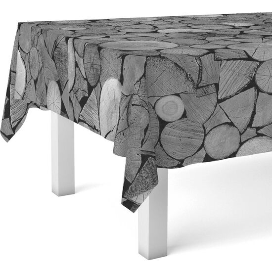 MANTEL HULE TRUNKS GRIS 140 REDONDO - Imagen 2