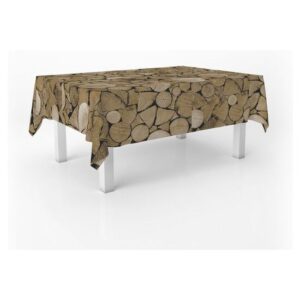MANTEL HULE TRUNKS MARRÓN 140X140 CM