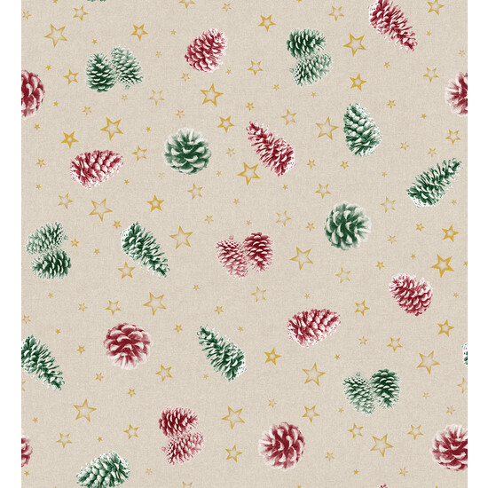 MANTEL RESINADO PIÑAS VERDE 140X140 CM - Imagen 3