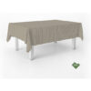 MANTEL TEFLONADO CONFECCIONADO PETIT VICHY CUERO 180X140 CM