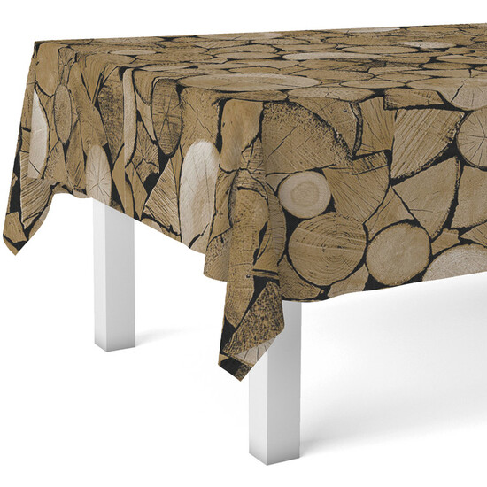 MANTEL HULE TRUNKS MARRÓN 300X140 CM - Imagen 2