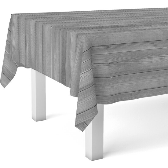 MANTEL HULE WOOD GRIS 240X140 CM - Imagen 2