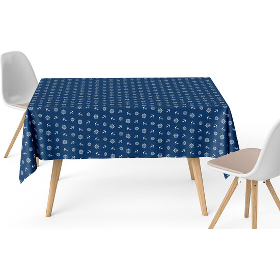 MANTEL RESINADO ANCORA AZUL 250X140 CM - Imagen 2