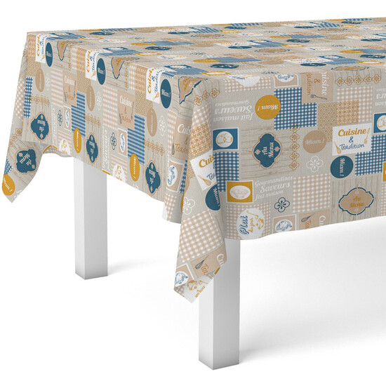 MANTEL HULE CUISINE AZUL 240X140 CM - Imagen 2