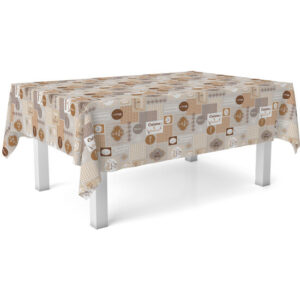 MANTEL HULE CUISINE MARRÓN 140X140 CM