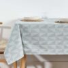 Mantel antimanchas jacquard modelo Alamo 3780 Agua 250x160 cm