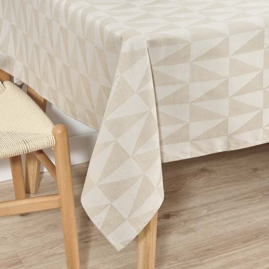 MANTEL ANTIMANCHAS JACQUARD MODELO ALAMO 3780 BEIG 100X160 CM - Imagen 2