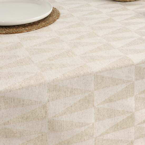 MANTEL ANTIMANCHAS JACQUARD MODELO ALAMO 3780 LINO 160X160 CM - Imagen 4