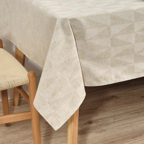 MANTEL ANTIMANCHAS JACQUARD MODELO ALAMO 3780 LINO 160X160 CM - Imagen 6