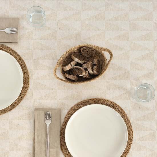 MANTEL ANTIMANCHAS JACQUARD MODELO ALAMO 3780 LINO 160X160 CM - Imagen 7