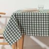 Mantel vichy cuadros Verde tacto tela 350x140 cm