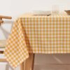 Mantel vichy cuadros amarillo tacto tela 200x140 cm