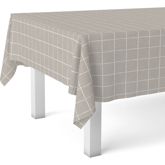 MANTEL HULE SQUARE BEIGE 220X140 CM - Imagen 2