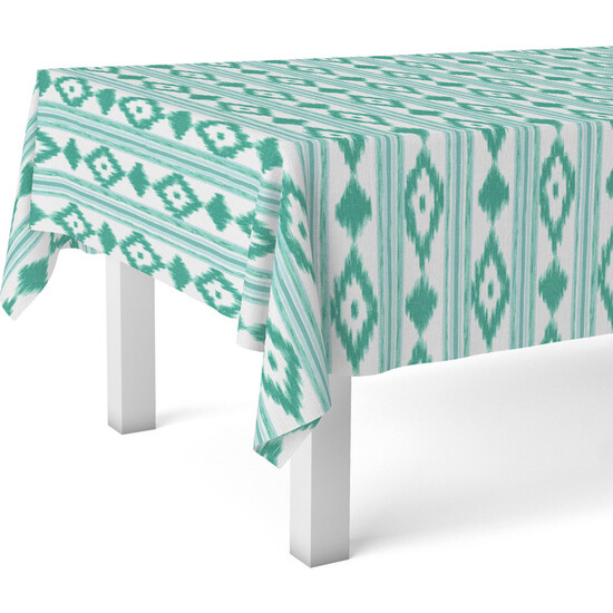 MANTEL HULE MALLORQUÍ TURQUESA 220X140 CM - Imagen 2