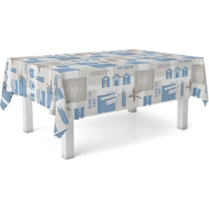 MANTEL HULE STARFISH AZUL 220X140