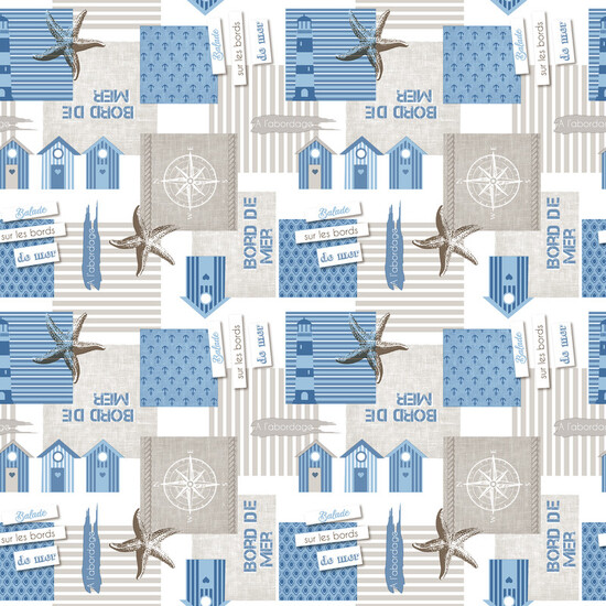 MANTEL HULE STARFISH AZUL 300X140 - Imagen 3