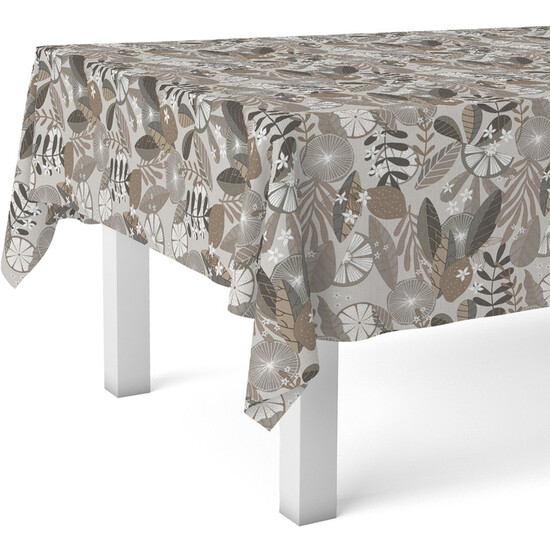 MANTEL HULE MANDARINA MARRON 260X140 - Imagen 2