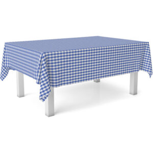 MANTEL HULE VICHY AZUL 180X140