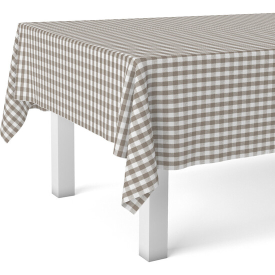 MANTEL HULE VICHY TAUPE 100X140 - Imagen 2